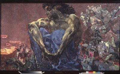 The Seated Demon, 1890 by Mikhail Aleksandrovich Vrubel